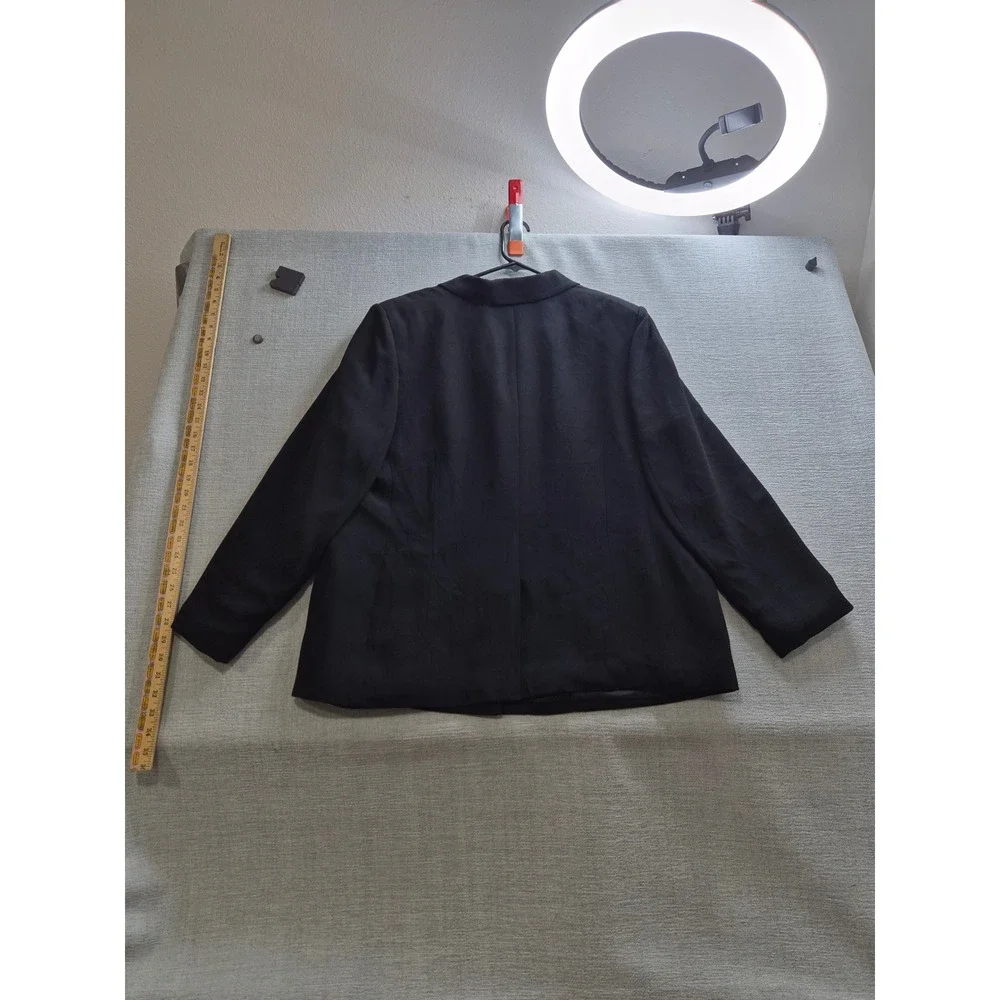 Casual Corner Annex Essentials Blazer Jacket Womens 18W Black Single Breasted